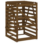 Cobertizo cubos de basura madera pino marrón miel 84x90x128,5cm