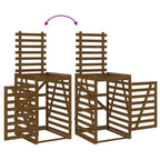 Cobertizo cubos de basura madera pino marrón miel 84x90x128,5cm