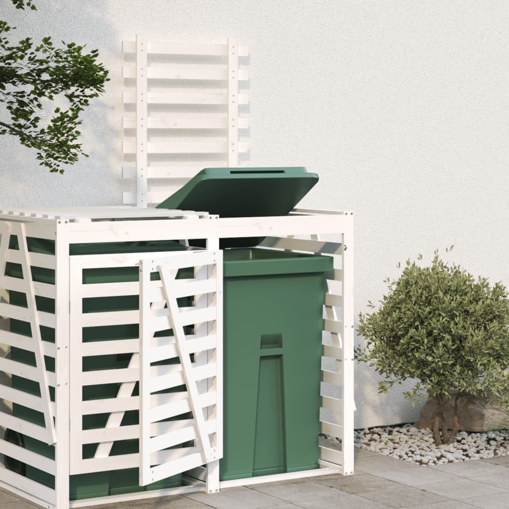 Extensión para cobertizo de cubo basura madera pino marrón miel