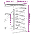 Extensión para cobertizo de cubo basura madera pino marrón miel
