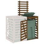 Extensión para cobertizo de cubo basura madera pino marrón miel