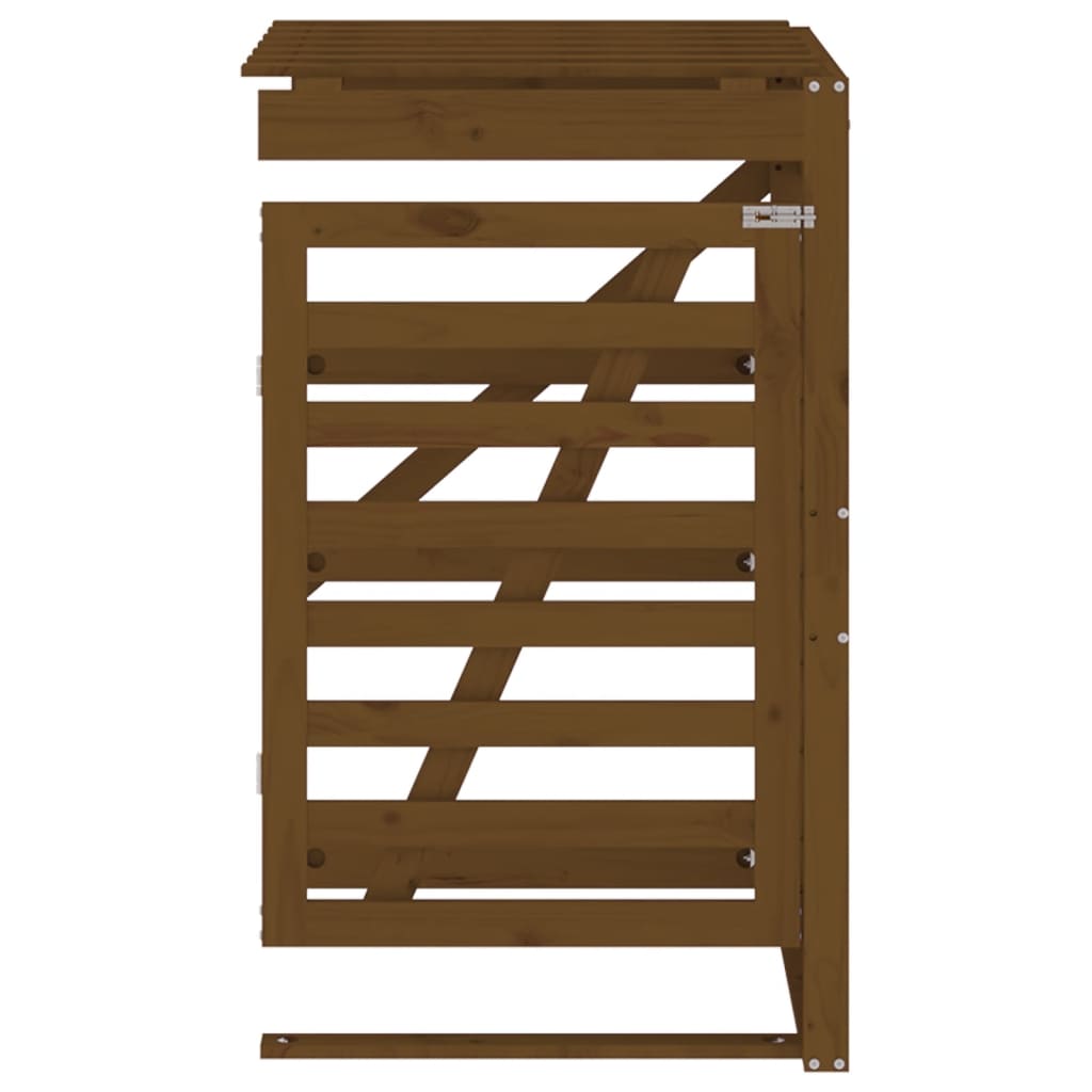 Extensión para cobertizo de cubo basura madera pino marrón miel