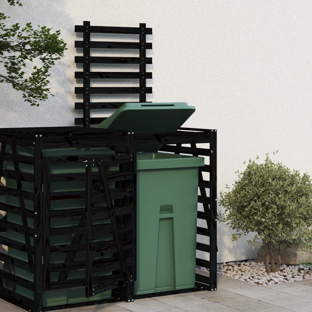 Extensión para cobertizo de cubo basura madera pino marrón miel