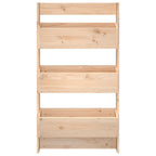 Jardinera de pared 3 niveles madera maciza pino 60x18,5x110 cm