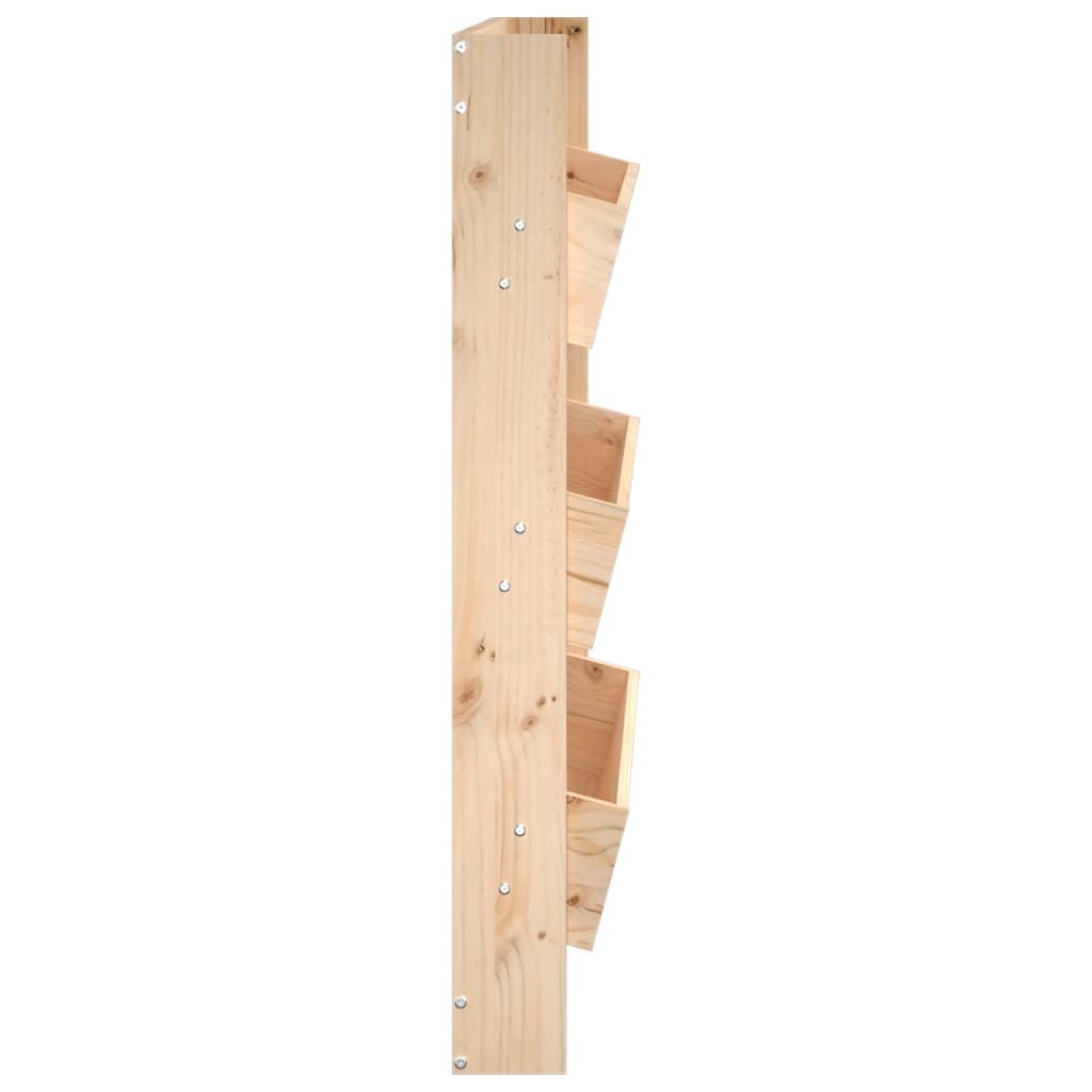 Jardinera de pared 3 niveles madera maciza pino 60x18,5x110 cm