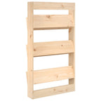 Jardinera de pared 3 niveles madera maciza pino 60x18,5x110 cm
