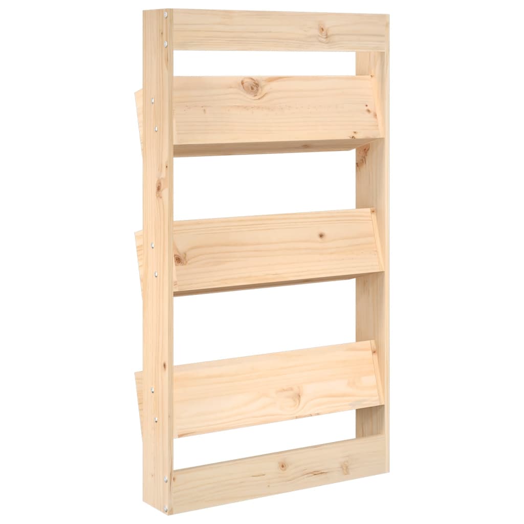 Jardinera de pared 3 niveles madera maciza pino 60x18,5x110 cm
