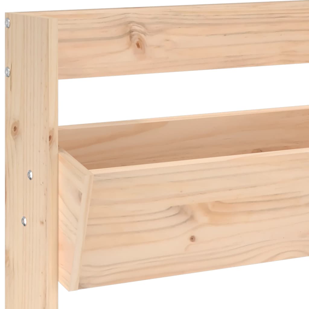 Jardinera de pared 3 niveles madera maciza pino 60x18,5x110 cm