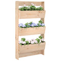 Jardinera de pared 3 niveles madera maciza pino 60x18,5x110 cm