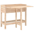 Jardinera con tapa plegable madera maciza de pino