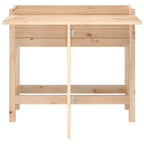 Jardinera con tapa plegable madera maciza de pino