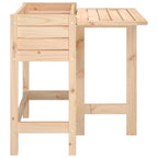 Jardinera con tapa plegable madera maciza de pino