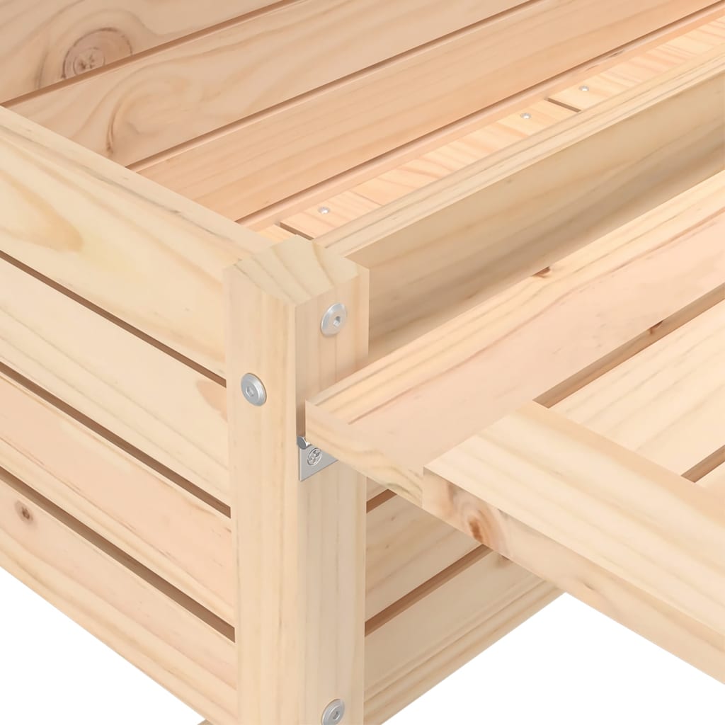 Jardinera con tapa plegable madera maciza de pino