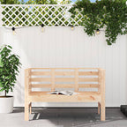 Banco de jardín madera maciza de pino 111,5x53x71 cm