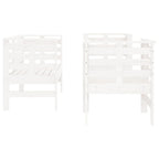 Juego de muebles de jardín 3 pzas madera maciza de pino blanco