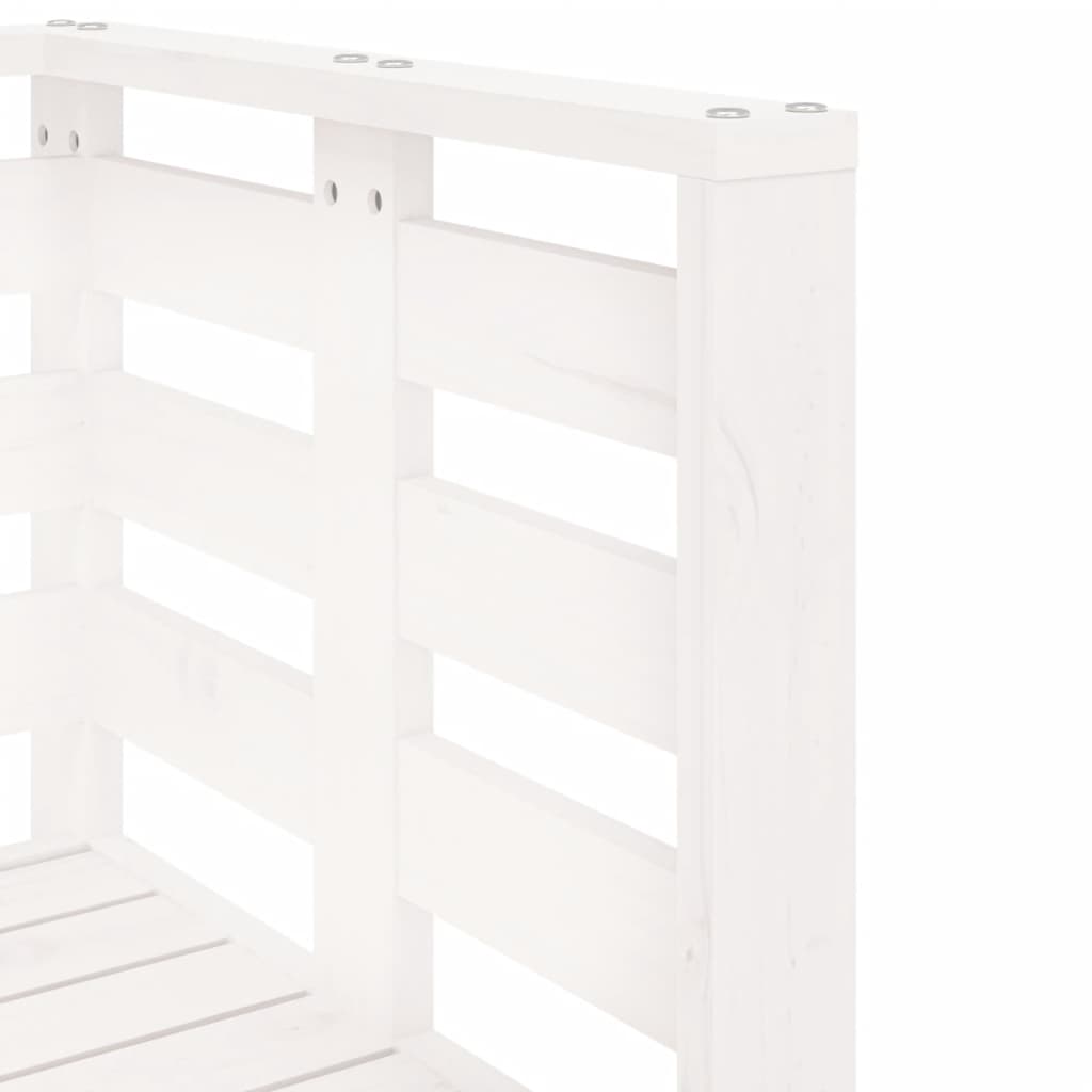 Juego de muebles de jardín 3 pzas madera maciza de pino blanco