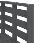 Juego de muebles de jardín 3 pzas madera maciza de pino gris
