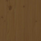 Banco con jardineras madera maciza pino marrón miel 180x36x63cm