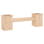 Banco con jardineras madera maciza de pino 184,5x39,5x56,5 cm
