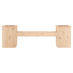 Banco con jardineras madera maciza de pino 184,5x39,5x56,5 cm
