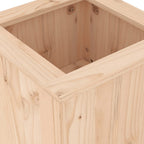 Banco con jardineras madera maciza de pino 184,5x39,5x56,5 cm
