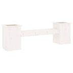 Banco con jardineras madera de pino blanco 184,5x39,5x56,5 cm