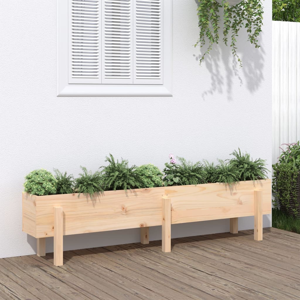 Arriate elevado de jardín madera abeto Douglas 119,5x40x39 cm