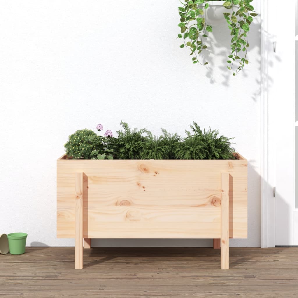 Arriate elevado de jardín madera abeto Douglas 119,5x40x39 cm