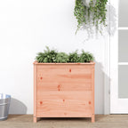 Jardinera con estante de madera maciza de pino 111,5x54x81 cm