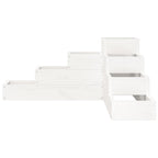 Jardinera 4 niveles madera maciza de pino blanca 80,5x79x36 cm
