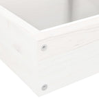 Jardinera 4 niveles madera maciza de pino blanca 80,5x79x36 cm