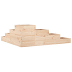 Jardinera de jardín de 4 niveles, 106 x 104,5 x 36 cm, madera maciza de pino