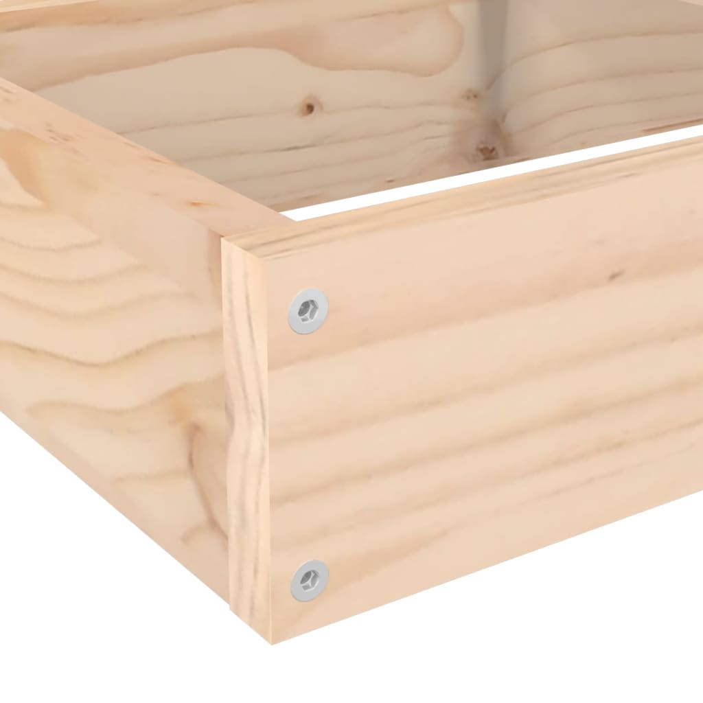 Jardinera de jardín de 4 niveles, 106 x 104,5 x 36 cm, madera maciza de pino