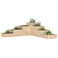 Jardinera de jardín de 4 niveles, 106 x 104,5 x 36 cm, madera maciza de pino