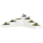 Jardinera 4 niveles madera maciza de pino blanca 80,5x79x36 cm