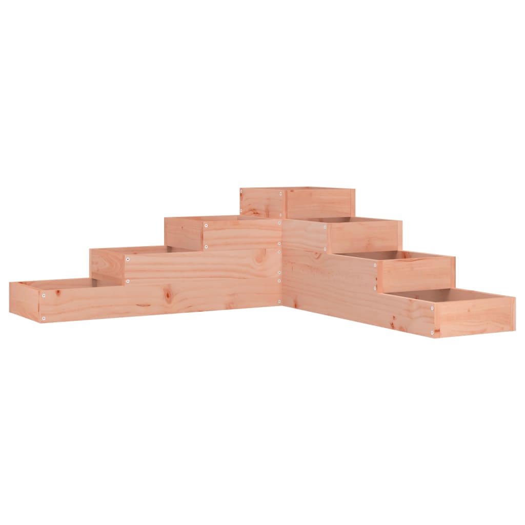 Jardinera de jardín de 4 niveles, 106 x 104,5 x 36 cm, madera maciza Douglas