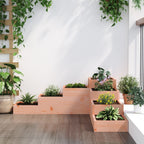 Jardinera de jardín de 4 niveles, 106 x 104,5 x 36 cm, madera maciza Douglas