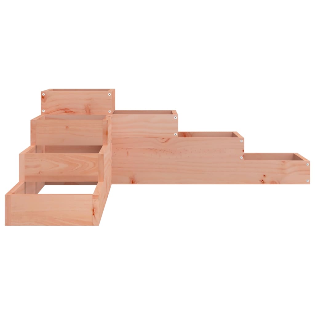 Jardinera de jardín de 4 niveles, 106 x 104,5 x 36 cm, madera maciza Douglas