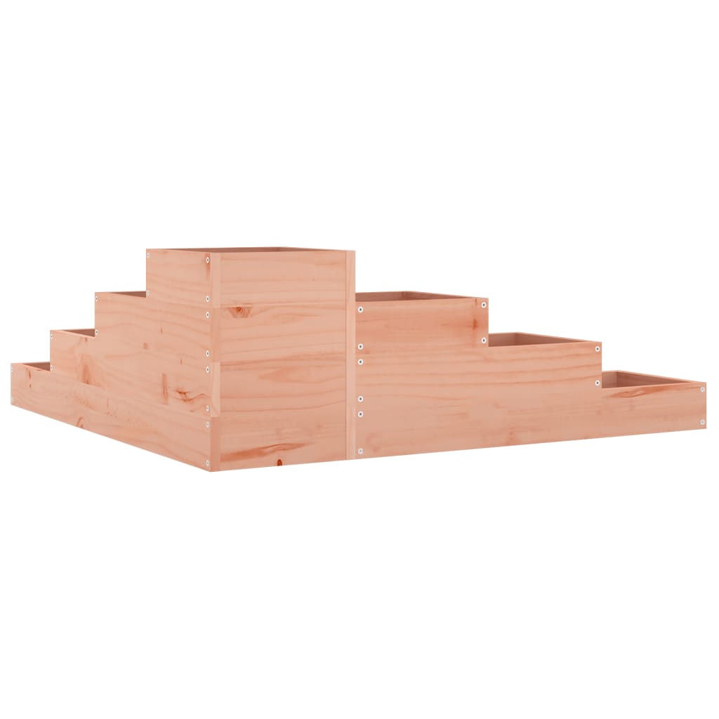 Jardinera de jardín de 4 niveles, 106 x 104,5 x 36 cm, madera maciza Douglas