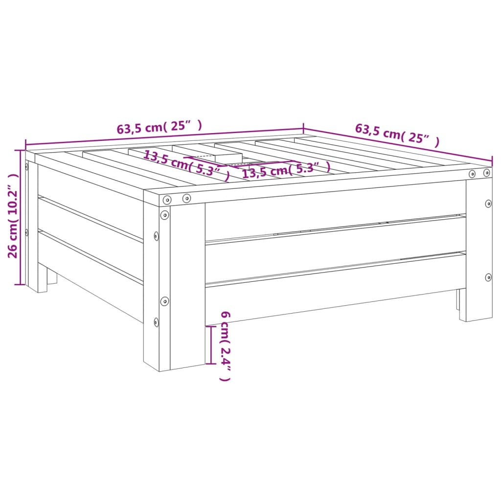 Cubierta para base de sombrilla madera maciza de pino