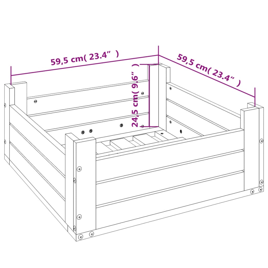Cubierta para base de sombrilla madera maciza de pino