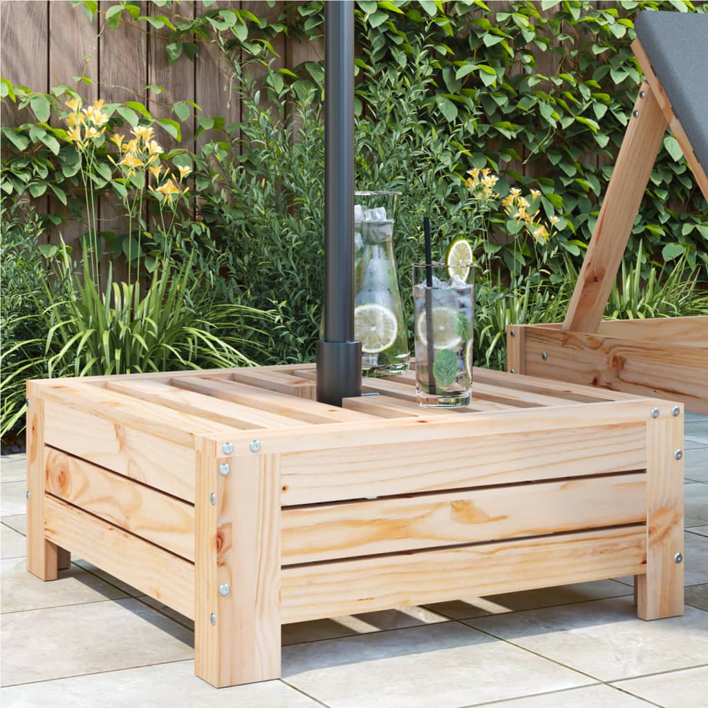 Solid pine umbrella base cover