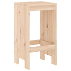 Taburetes altos de cocina 2 uds madera maciza pino 40x36x75 cm