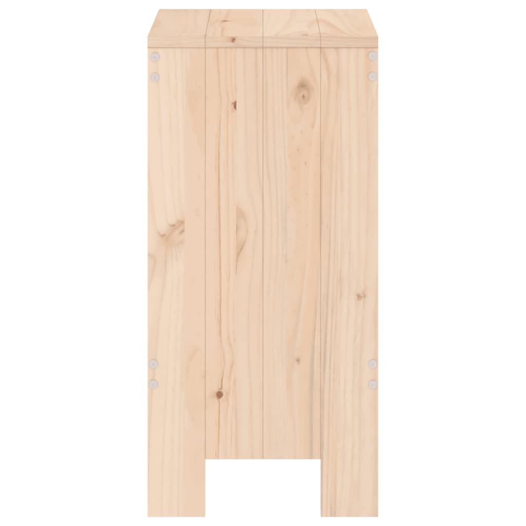 Taburetes altos de cocina 2 uds madera maciza pino 40x36x75 cm