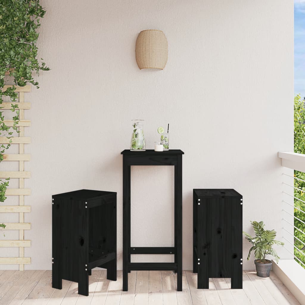 Kitchen bar stools 2 pcs solid pine wood 40x36x75 cm