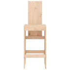 Taburetes altos de cocina 2 uds madera maciza pino 40x42x120 cm