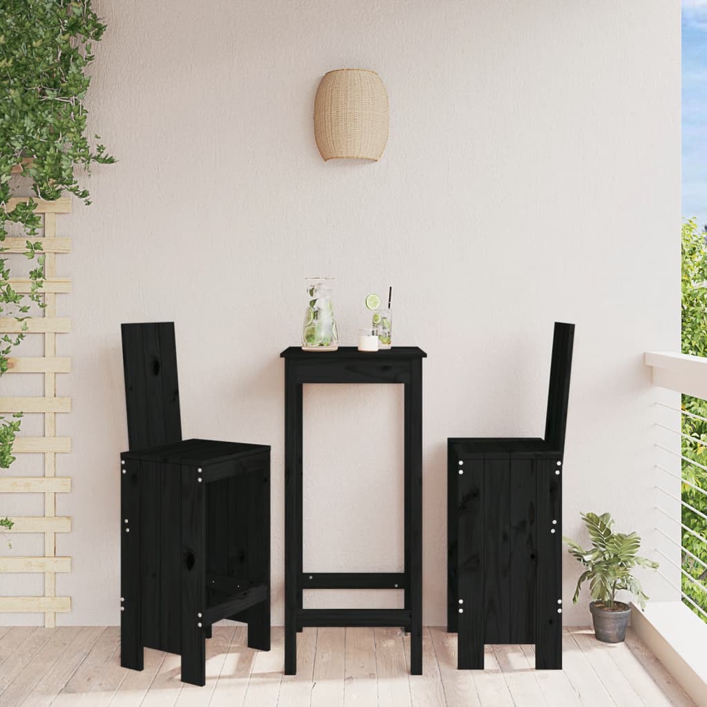 Kitchen bar stools 2 pcs solid pine wood 40x36x75 cm