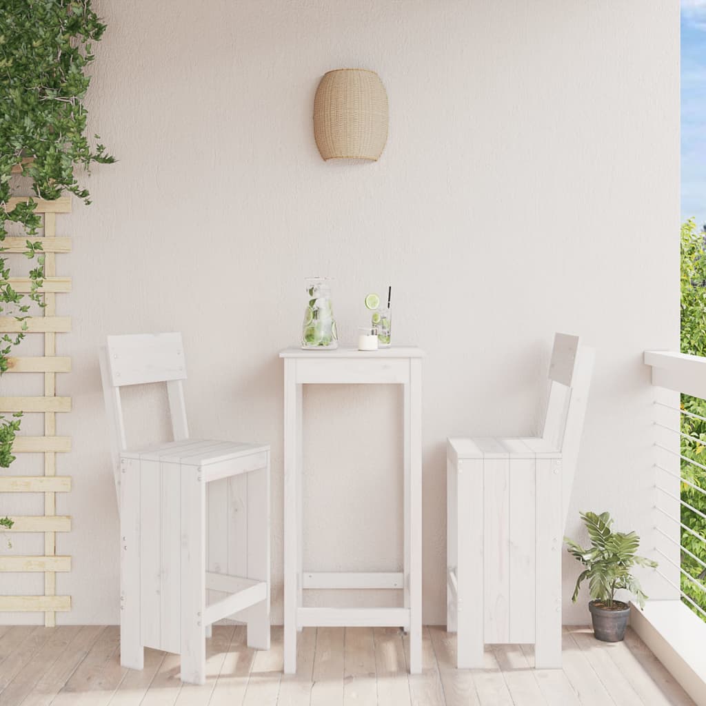 Kitchen bar stools 2 pcs solid pine wood 40x36x75 cm