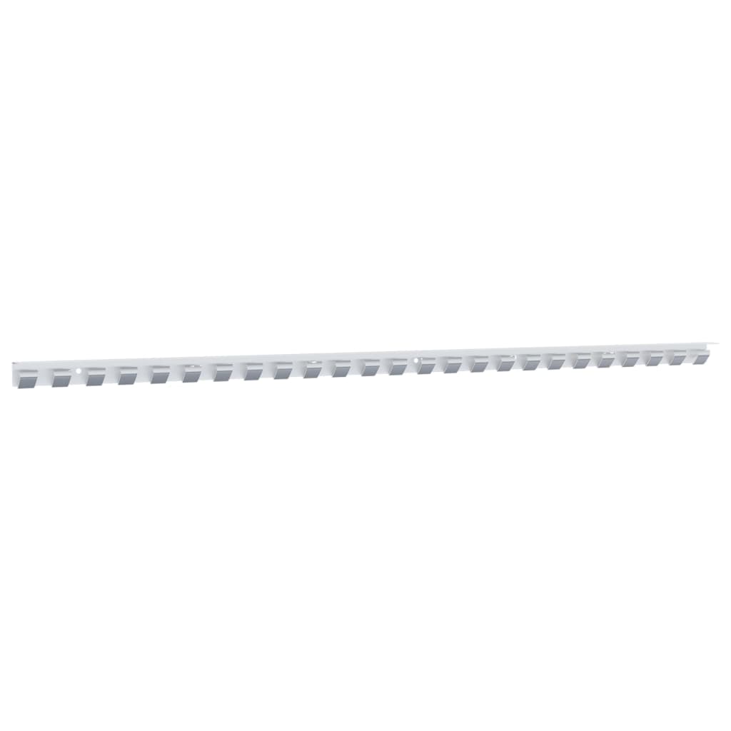 Riel de cortina acero inoxidable plateado 1 m