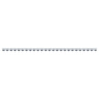 Riel de cortina acero inoxidable plateado 1 m